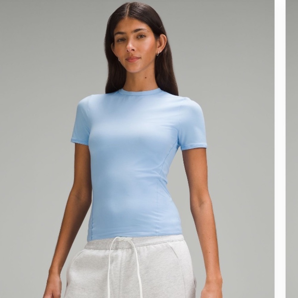 Women's Light Blue Fitted Top